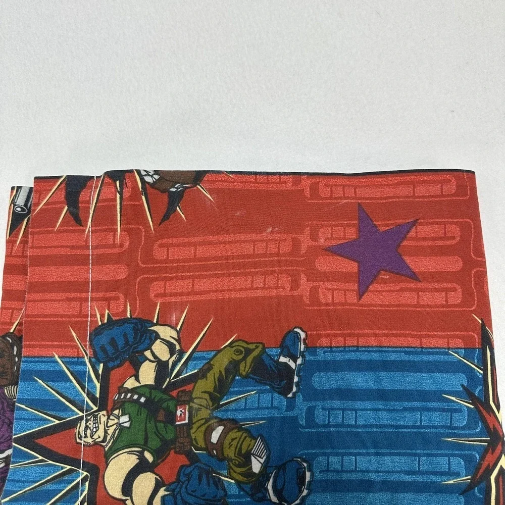Vintage Small Soldiers Twin Comforter Flat Sheet Set Blue 1998 Kids Bedding